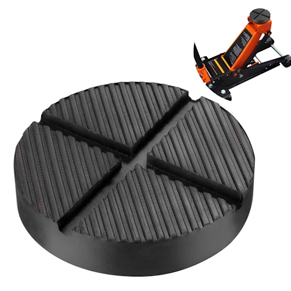 Gummiplade gummiplade flad plade donkraft løfteplatform rund bilblok trolley jack buffer dækskifte lastbil hjul bil tuning tilbehør-AD4-