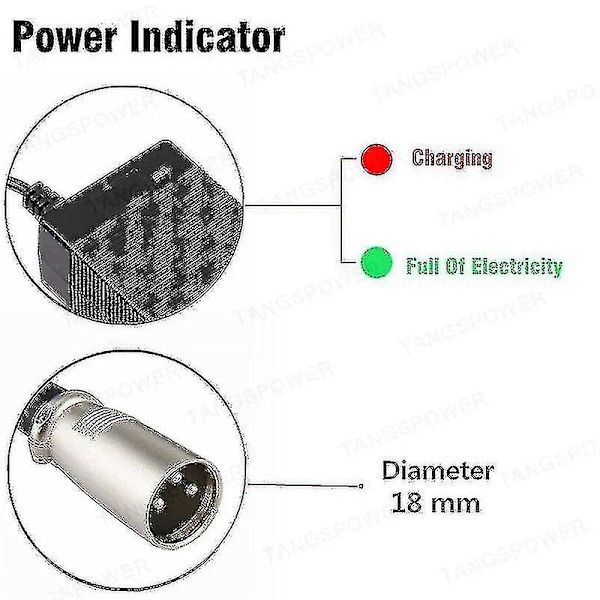 48V 2A Blybatteriladdare för 57,6V Blybatteri Elektrisk Cykel Scooter Motorcykel Laddare 3-stifts XLR-kontakt