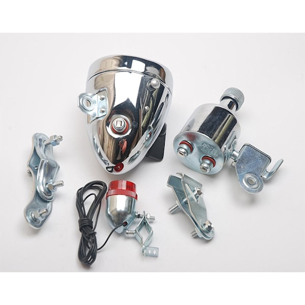 Cykel 12V 6W Generator Strålkastare Bakljus Kit Friktionsdynamo Ljusset -AD6-
