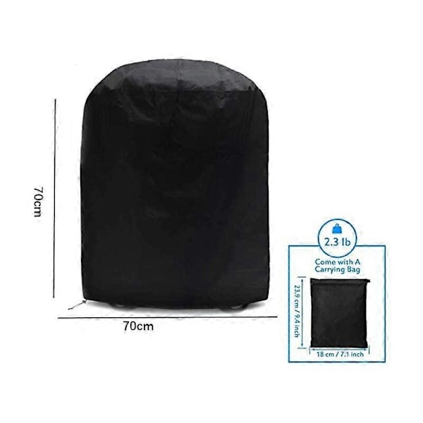 Grillöverdrag, runt grillöverdrag, grillöverdrag presenning, grillöverdrag presenning vattentätt anti-UV skydd (70 x 70 cm) -AD6-