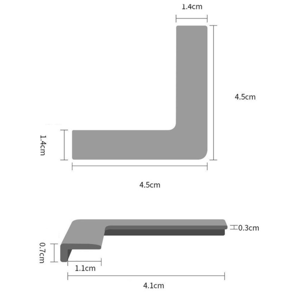 20 stk bløde hjørnebeskyttere til skarpe kanter