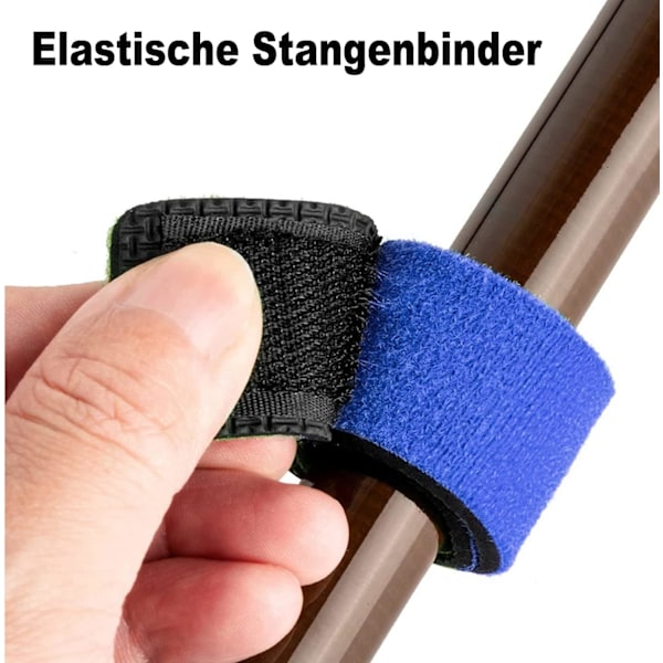 10-pack Elastiska Fiske Spöband med Band för Fiske Spön