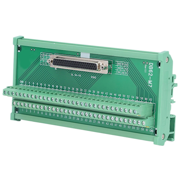 Uros-uros na konektori ng interface ng lalaki at babae DC 60V Terminal Block Adapter Break Out Board Module 3 Row DB62-G7