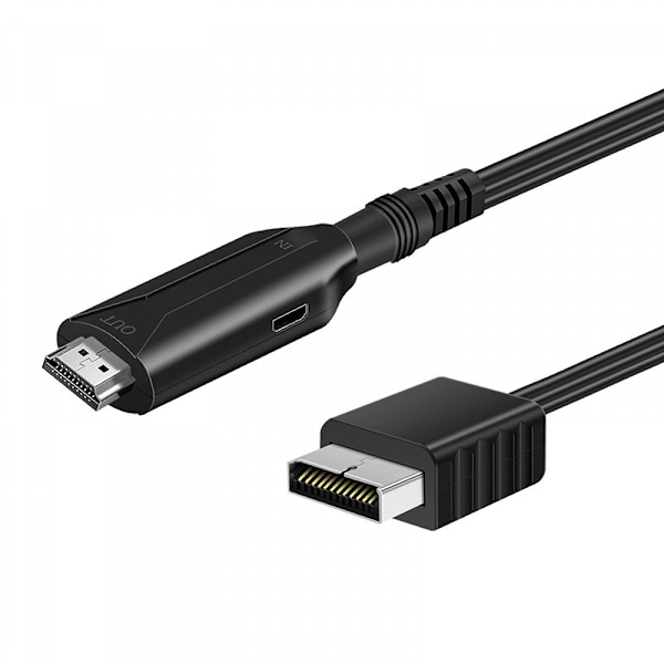HDMI-kabel för Playstation 2 & Playstation 1-konsol (PS2 & PS1), PS1/PS2 till HDMI-adapter med True RGB-signalutgång Playstation 1-AD4-
