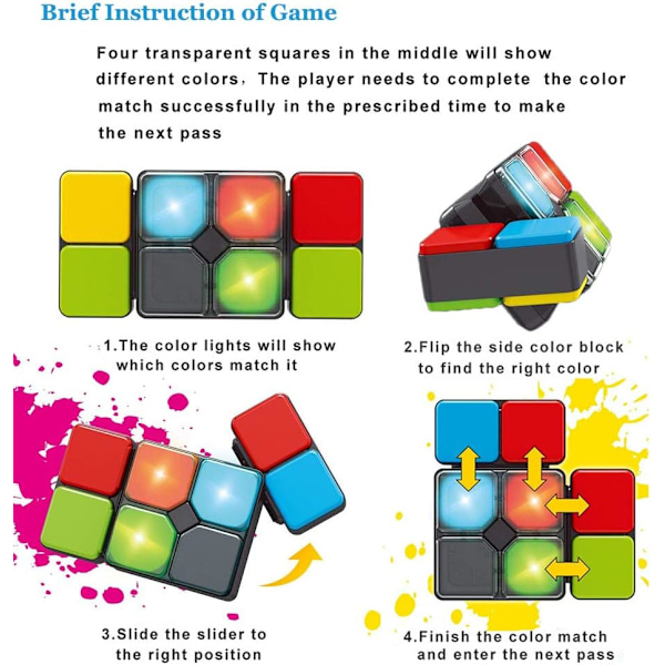 Magic Speed Cube 4 tilaa - Lahjoja 6 7 8 9 10 11 12 -vuotiaille pojille ja tytöille -AD4-