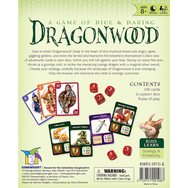 Dragonwood - Et spil med terninger og dristighed - Brætspil - Flerfarvet, 5\"