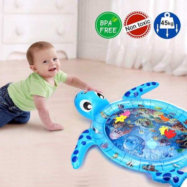 Skilpaddeformet oppblåsbar babyvannmatte, vann- og fiskematte, -AD4-