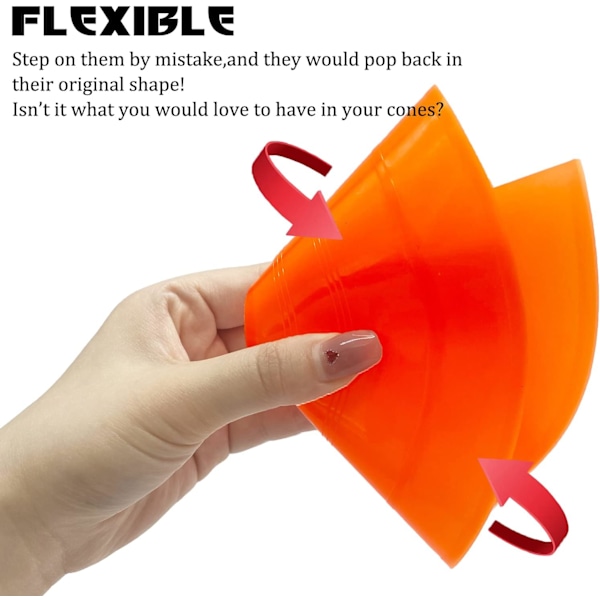 Pro Disc Cones (50 kpl:n setti), jalkapallokartiot pidikkeellä, Agility-FD3-