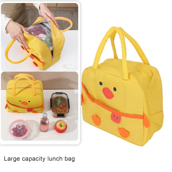 Cartoon Isolerad Lunch Bag Tjock Folie Stor Kapacitet Dragkedja Återanvändbar Lunch Cooler Organizer Typ 2