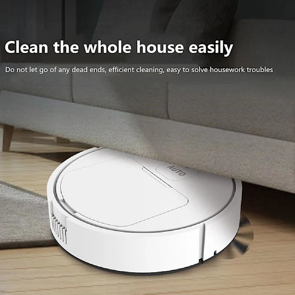 i 1 Smart Broom Robot Dammsugare Lazy Sweeper Robot, svart A