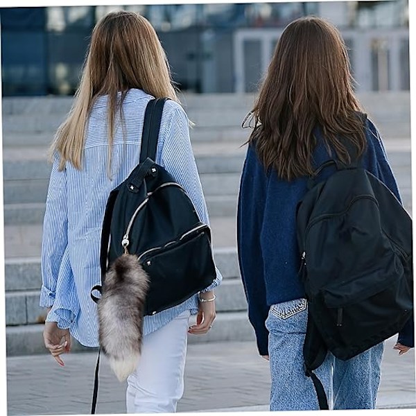 Fox Hale Nøglering, 40 cm Fox Hale Nøglering, Langhåret Faux Pels Hale Dekoration, Blød Fox Hale, Festkostume Pels Haler-AD4-
