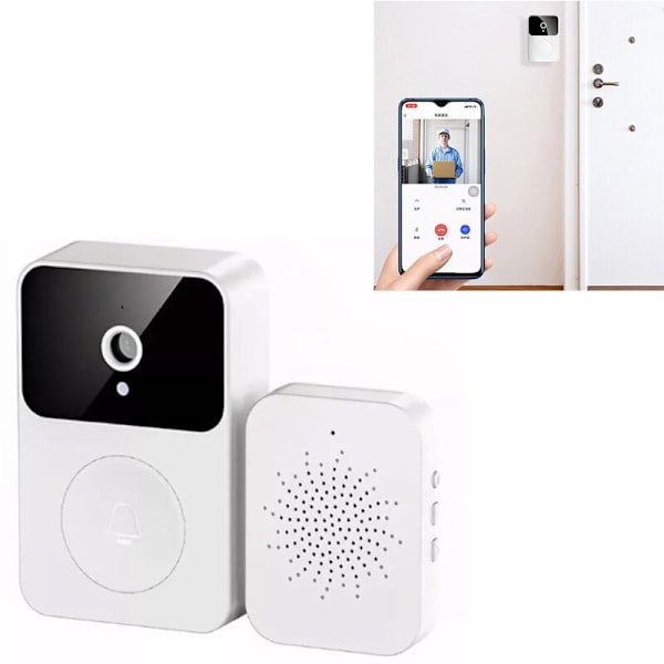 X9 Smart Trådlös Fjärrkontroll Video Dörrklocka Smart Visuell Dörrklocka med Röstförvrängning HD Mörkerseende Hem App Delning Auto Capture Loga-AD4-