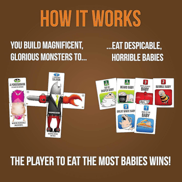 Björnar vs Babies av Exploding Kittens - Kortspel för vuxna, tonåringar och barn - Roliga familjespel