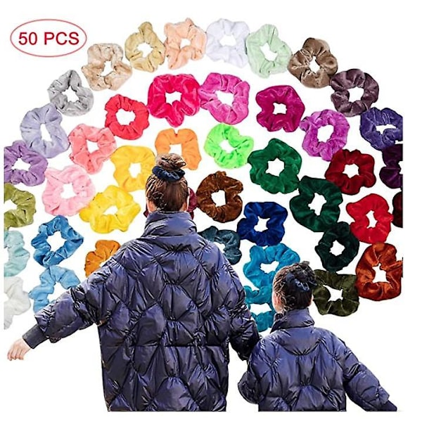 CASA 50 stk. Hårelastikker, Hårbånd, Hårbånd MultiColor-AD8-