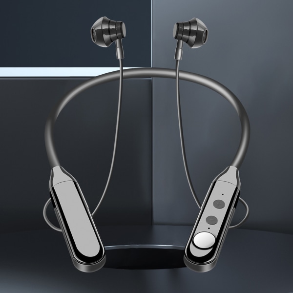 Bluetooth sporthörlurar med digital display superlång batteritid Bluetooth hörlurar black