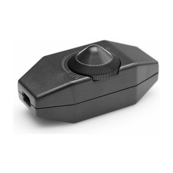 1-60W Dimbar LED dimmer (roterende dimmer) LED dimbar, på/av, 220-230V, CE linjebryter, svart,-AD4-