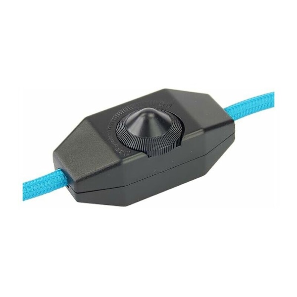 1-60W Himmennettävä LED-himmennin (pyörivä himmennin) LED himmennettävä, on/off, 220-230V, CE-johtokytkin, musta, -AD4-