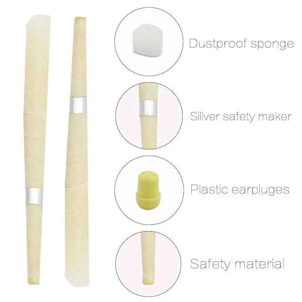 10-pakning Ørelys - Laget av bivoks - Aromaterapi Multicolor_qu -AD6-