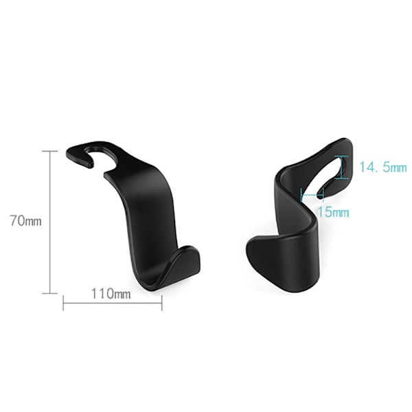 Bil Bakkrok Holder Henger Organizer 4 ST-FD3-