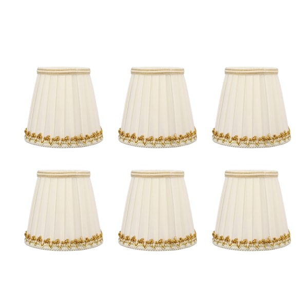6 st små lampskärmar säkra mjuka enkel installation modern lätt bordslampskärm för E14 glödlampa sovrum hotell 1.2