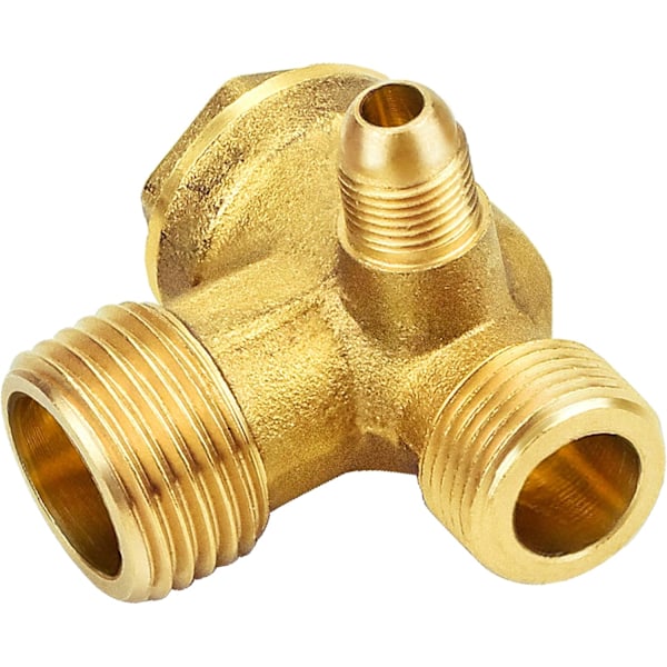 Backventil Kompressor Backventiler Luftkompressor Backventil 3 Port Mässing Hangängad Trådgränssnitt Diameter 20/16/10MM -FD2-