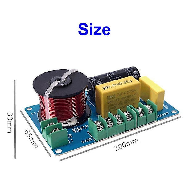 2 kpl 200W 3-tie audio Hifi-suodatinpiirilevy stereokaiuttimen jakosuodatin diskantti/keskiääni/basso 3 yksikön taajuusjakaja -AD4-