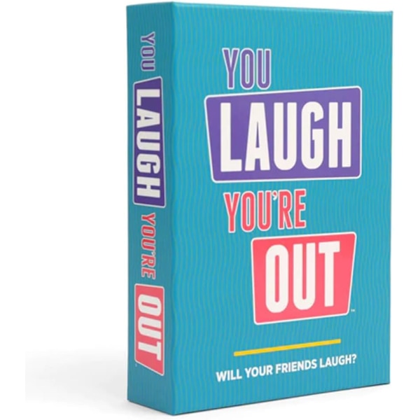 You Laugh You're Out ，A Party Game with Hilarious Charades Family Card Games for Adults & Kids, 125 Prompt Cards Fun Card Games  Ages 14 +