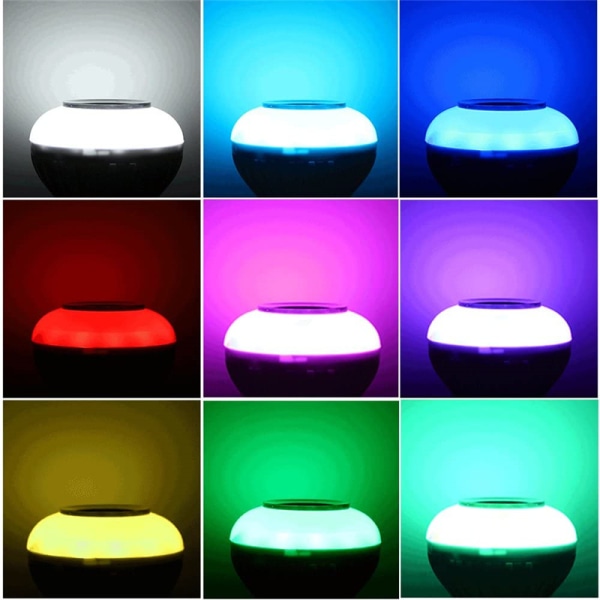 LED-glödlampor med inbyggd ljud Bluetooth-högtalare och fjärrkontroll E27 12W för hem sovrummet E27