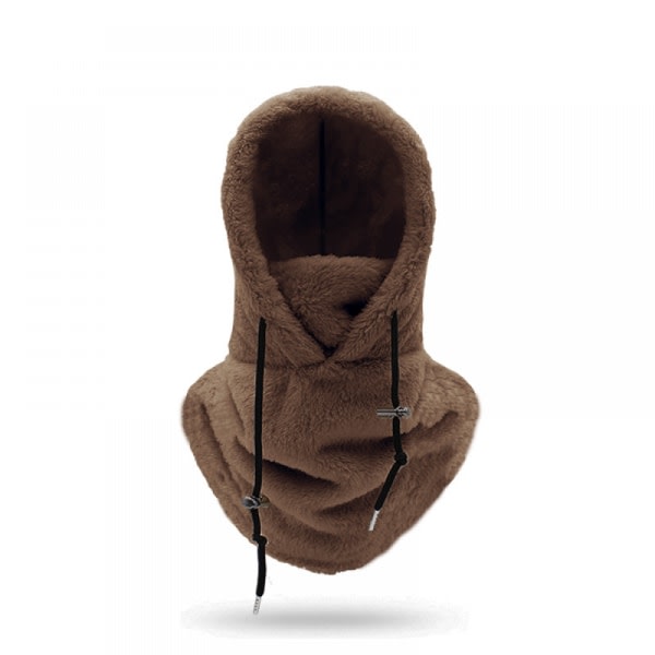 Sherpa Hood Skidmask Vinter Balaclava Kallt väder Vindtät Justerbar Varm Huva Cover Hat Cap Scarf Kaki