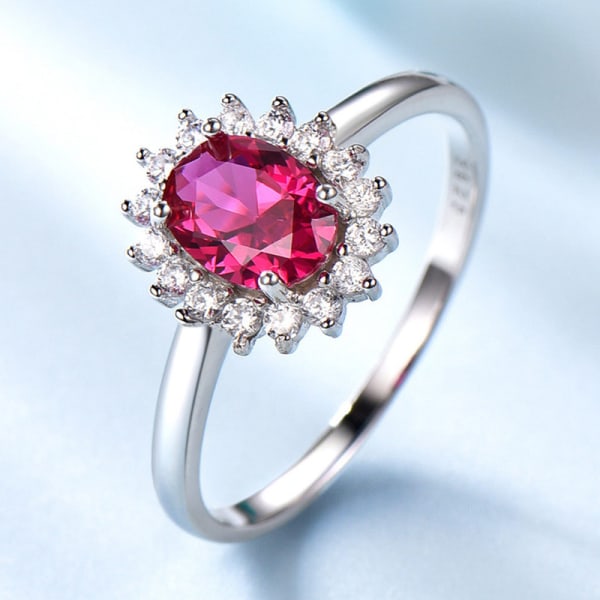 Ringar Zirconia Diamantringar för kvinnor Present Högkvalitativa justerbar Red