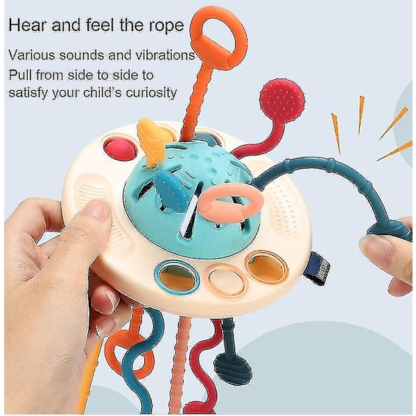 Taapero Ufo Pull String Activity Sensory Toy Silic