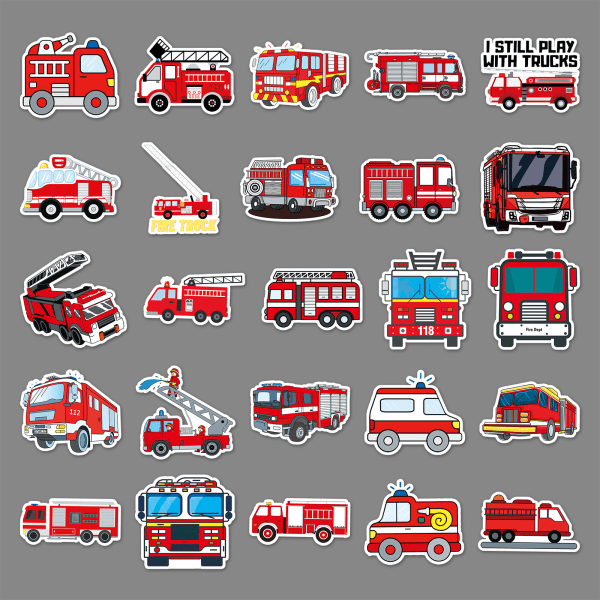 50:a klistermärken klistermärken - brandbilar
