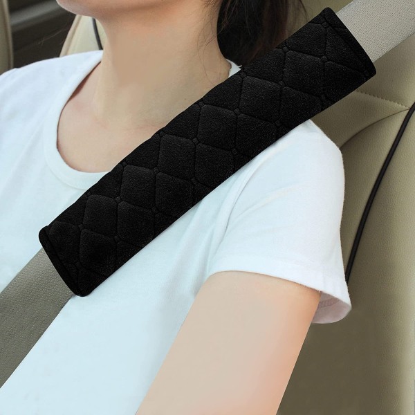 ST Bilbältesskydd svart säkerhetsbälteskudde Bilbältesstoppning Skyddsöverdrag för bilbälte
