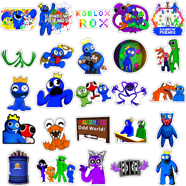 50 stk roblox rainbow friends Graffiti Stickers Laptop Skateboard