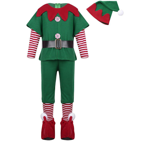Julemandens hjælper til voksne og børn, Julemand, udklædning, fest, cosplay Mænd【mo】-AD4-