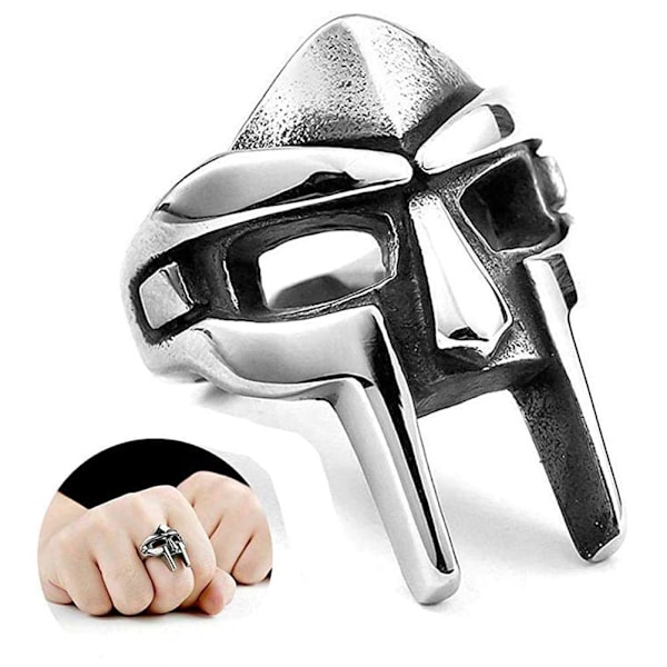 Herrar rostfritt stål punk gladiator ring gladiator stil ring hjälm nordisk hednisk viking ringar