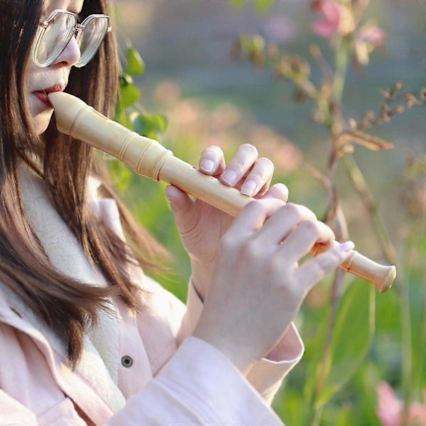 Recorder Kid Sopraanonokkahuilu, saksalainen tyyli, C-duuri, 8 reikää, puinen nokkahuilu -AD4-