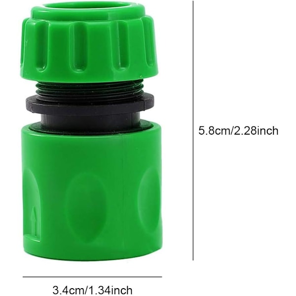 8 kpl puutarhaletkuliitin, sopii 1/2 tuuman (15 mm) letkunpään pikaliittimeen ja korjaukseen -AD10-