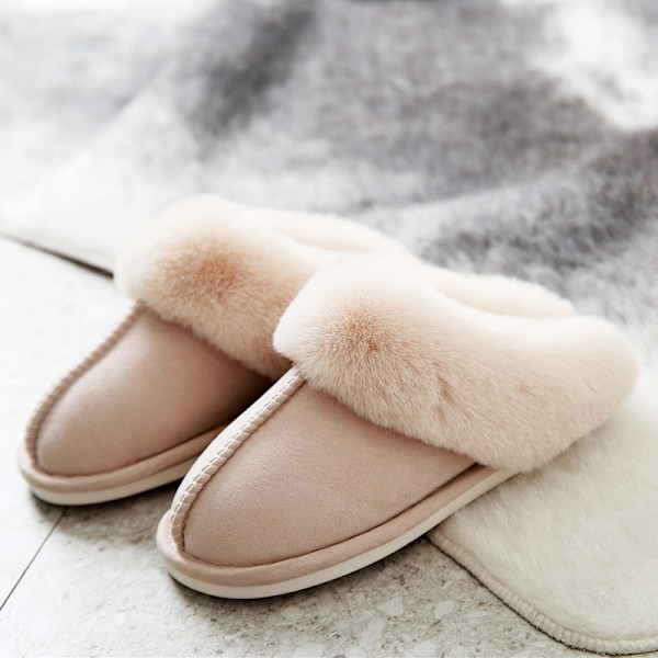 Fashion Bomuldsslippers, Kvinders Vinter Slippers, Størrelse 42-43