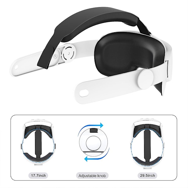 Vaihtohihna Meta Quest 3 VR-lisävarusteelle Säädettävä vähentää pääpainetta Meta Quest 3 -hihnassa