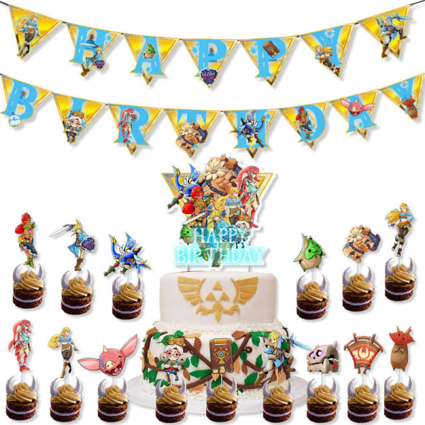 Ballongset för fest med Zelda-tema A