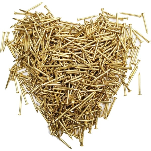 200 kpl 1,2x10 mm pieniä messinkinauloja pieni pyöreäpäinen naula -AD4-