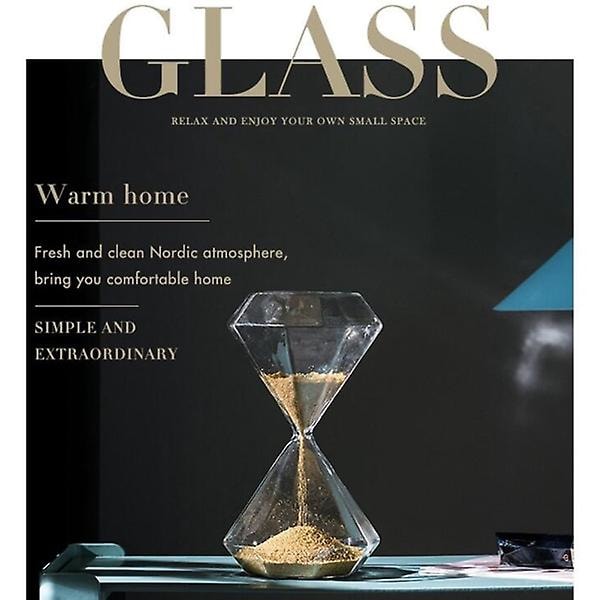 1 st Rosa Glas Timglas 5 minuter Timer Skrivbordsdekoration för Hemmakontor - AD7 -