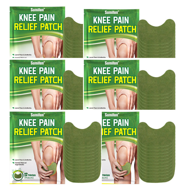 72PCS Knee Relief Patches Sticker Joint Pain Wormwood Ache Plaster Pad