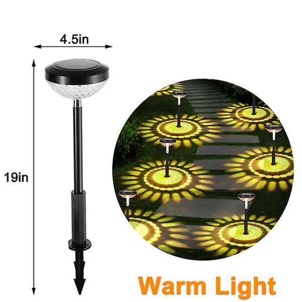 Udendørs Have Solar Led Lys Vandtæt Plæne Sti  Decoartion Landskab Lampe Rgb Multi-farve Belysning