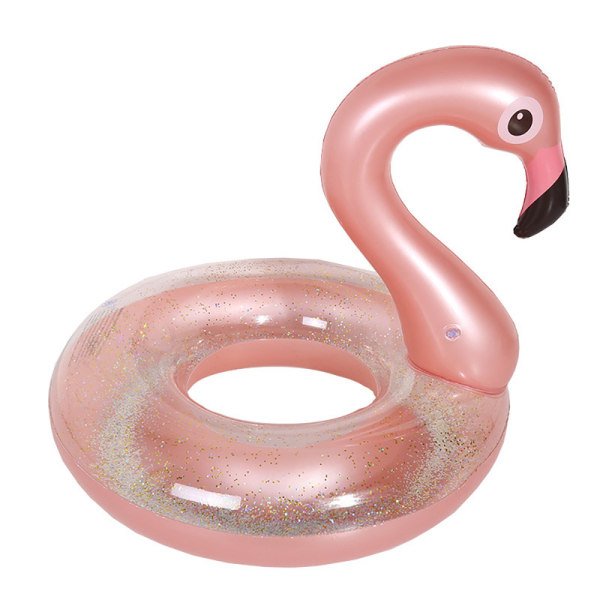 Flamingo sequins sittable pink swim ring thickened environment