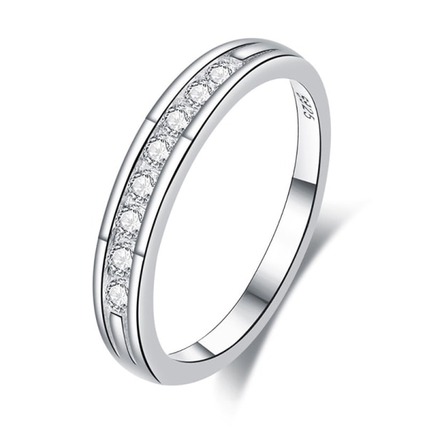 Ring silver 925 förlovningsring smycken 1 omkrets: 56,2 mm diameter: 17,9 mm