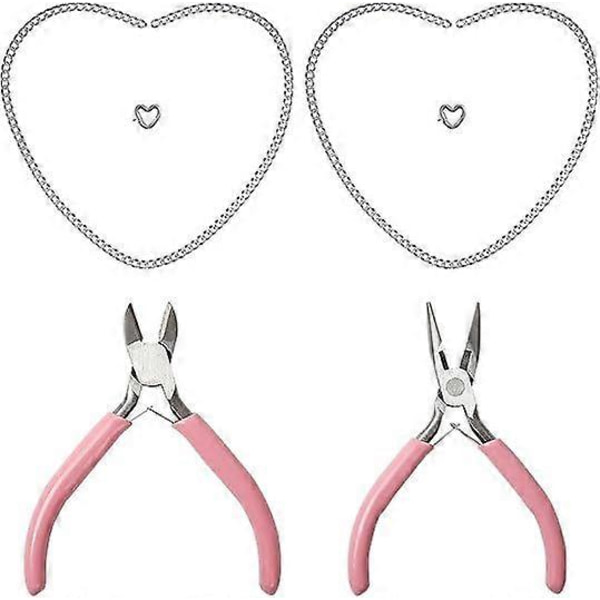 Permanent Armbåndssæt Evighedsarmbånd Fremstilling til Par Venskabsarmbånd DIY Låst Armbånd Valentinsdag Smykkegave-FD5- Silver