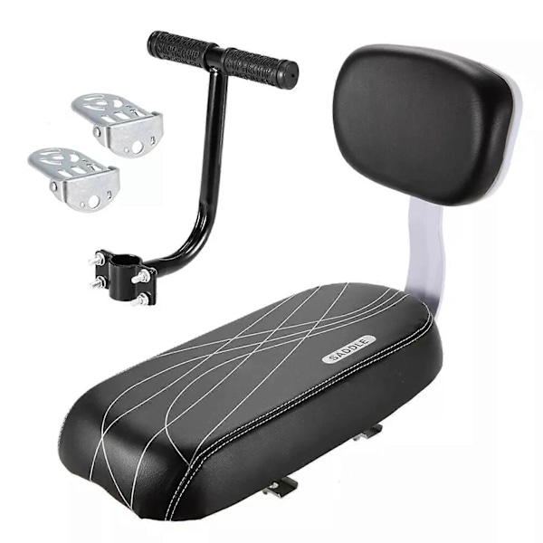 Premium Sadel med Ryggstöd | Barnstolset | MTB Bakre Pakethållare | Bekväm & Säker-AD7- A Set