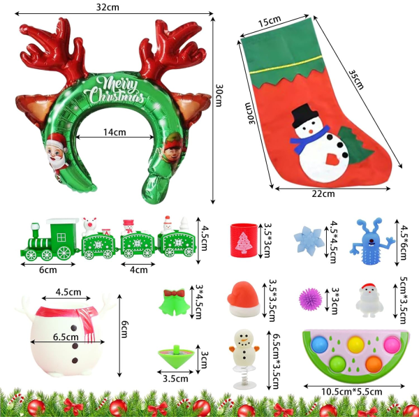 Adventskalender 2023, Fidget Toys Pack Julnedräkningskalender Fidget Adventskalender, rolig adventskalender för barn och vuxna